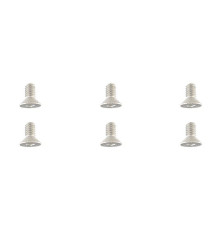 TEAM CORALLY - TITANIUM SCREWS M3 X 6MM - HEX FLAT HEAD - 6 - C-34011