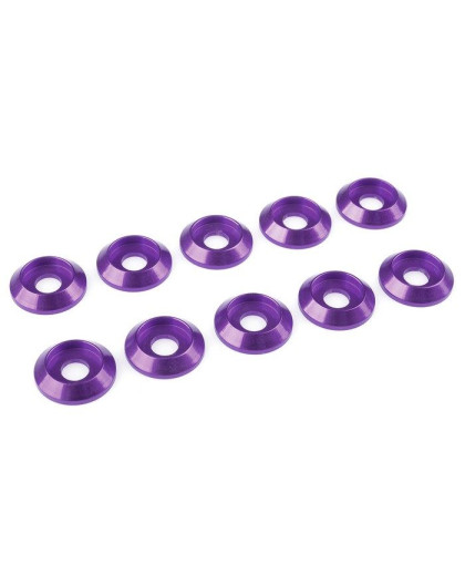 Rondelle alu BHC M4 - Violet - 10 pcs - CORALLY - C-31322