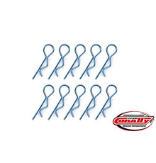 TEAM CORALLY - BODY CLIPS - 45 BENT - MEDIUM - BLUE - 10 PC - C-35115
