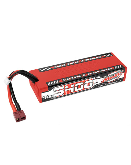 Lipo SportRacing 50C 5400mah 2S Stick - CORALLY - C-49442