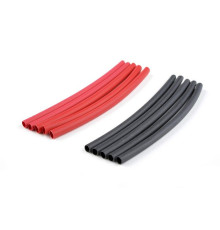 TEAM CORALLY - SHRINK TUBING - 2.4MM - RED + BLACK - 10 PCS - C-50220