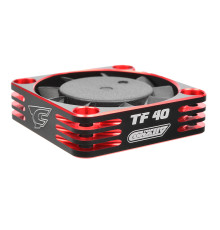 Aluminium Cooling Fan 40mm BEC connector - Black/Red - C-53112-1
