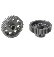 TEAM CORALLY - 64 DP PINION - SHORT - HARD ANODISED AL7075 - - C-7034