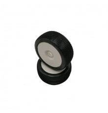 Pair Of Tyres Bangkok V2 White Mounted - HOT RACE - 001-0163