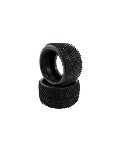 Pair Of 1/10 Tyres Minipin Hard Rear - HOT RACE - 003-0271