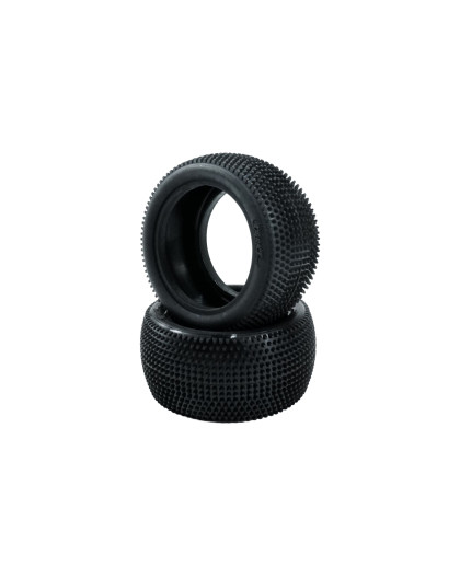 Pair Of 1/10 Tyres Minipin Medium Rear - HOT RACE - 003-0261