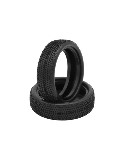 Pair Of 110 Tyres Carpet 2Wd Soft/Medium Front - HOT RACE - 003-0312