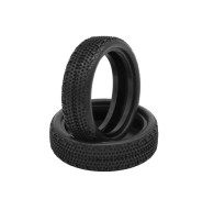Pair Of 110 Tyres Carpet 2Wd Soft/Medium Front - HOT RACE - 003-0312