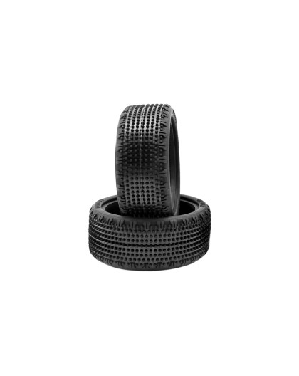 Pair Of 110 Tyres Carpet 4Wd Soft/Med Front LP - HOT RACE - 003-0421