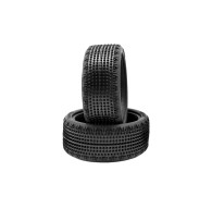 Pair Of 110 Tyres Carpet 4Wd Soft/Med Front LP - HOT RACE - 003-0421