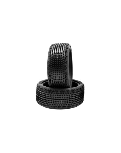 Pair Of 110 Tyres Carpet 4Wd Medium Front LP - HOT RACE - 003-0481