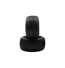 Pair Of 1/10 Tyres V2 Carpet 4Wd/2Wd Rear Soft - HOT RACE - 003-0651