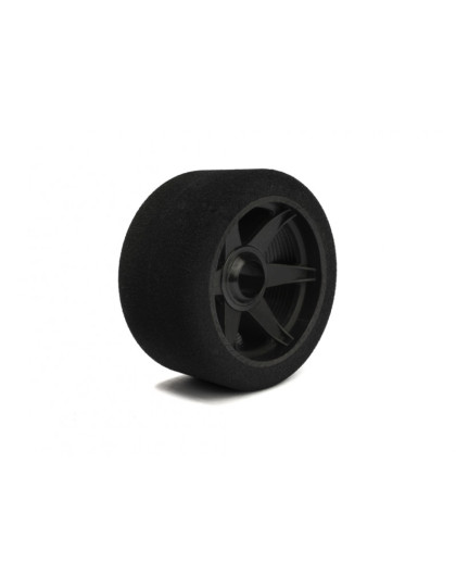Pair Of Front Tyres 1/8 69mm Shore 45 Carbon - HOT RACE - 004-0161-69