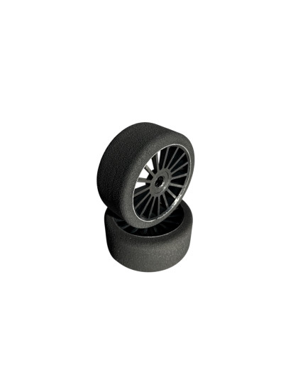 Pair Of Gt Foam Tyres Shore 40 - HOT RACE - 004-3000