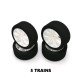 5 Sets Of Tyres 1/10 On White Rims Ffvrc - HOT RACE - 10W-FFVRC-5