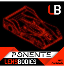1/12 Onroad Body Ponente Light Weight - HOT RACE - LB12PNT-L