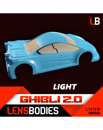1/10 Onroad Body Ghibli 2.0 Light Weight - HOT RACE - LB2.0GHL-L