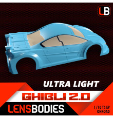 1/10 Onroad Body Ghibli 2.0 Ultra Light Weight -HOT RACE -LB2.0GHL-UL