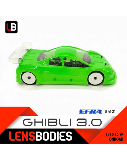 1/10 Onroad Body Ghibli 3.0 Light Weight - HOT RACE - LB3.0GHL-L