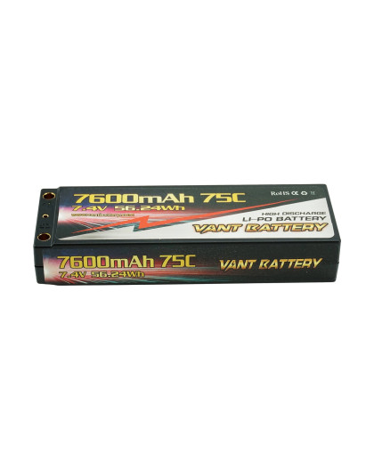 Accu Lipo 7.4V 75C 7600mah 2S Stick PK4 - VANT - V0206