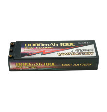 Accu Lipo 7.6V 100C 8000mah 2S Stick PK4 - VANT - V0207