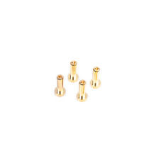 4mm Gold Connectors - 14mm Length (4 Pcs.) - NOSRAM - 999202