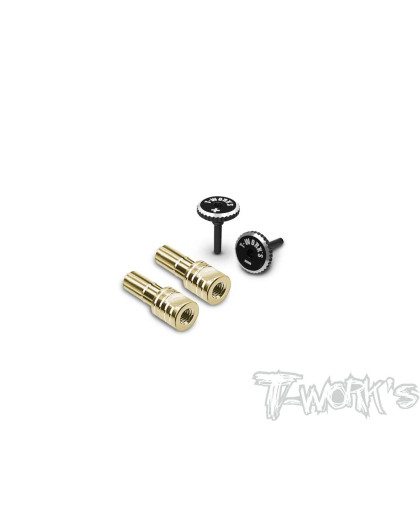 Cache-connecteurs Noir/Noir + PK 4mm (2+2) V2 - T-WORKS - EA-042-4BB