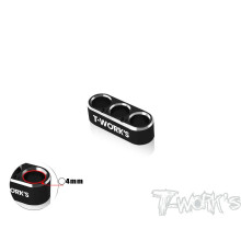 Alum. Wire Guide 3 Hole 4mm - Black - T-WORKS - EA-046-B4-BK
