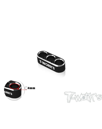 Passe fils 3 trous 4mm (14awg) Noir - T-WORKS - EA-046-B4-BK