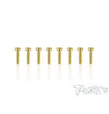 Vis Acier Traitées GOLD CHC 2.5x10mm (8) - T-WORKS - GSS-2510H