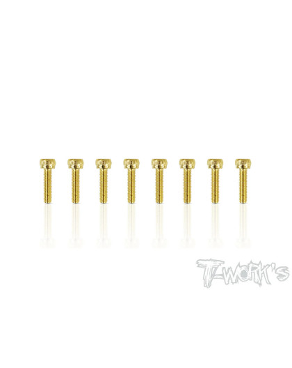 Vis Acier Traitées GOLD CHC 2.5x10mm (8) - T-WORKS - GSS-2510H