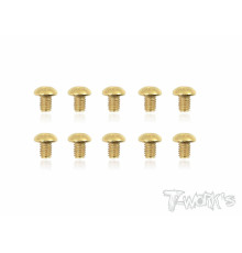 3mmx4mm Gold Button Head Screws (10Pcs) - T-WORKS - GSS-304B