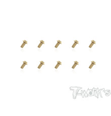 3mx6mm Gold Steel Ufo Screws (10Pcs) - T-WORKS - GSS-306U