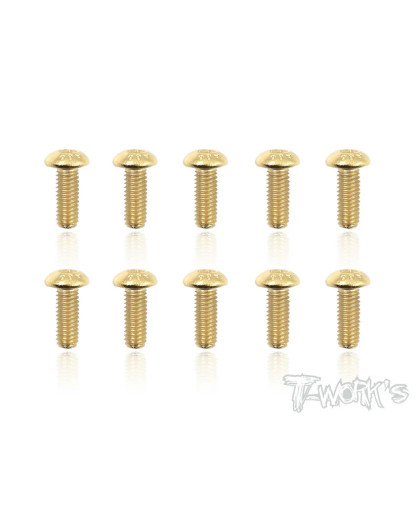 Vis Acier Traitées GOLD BHC 3x8mm (10) - T-WORKS - GSS-308B
