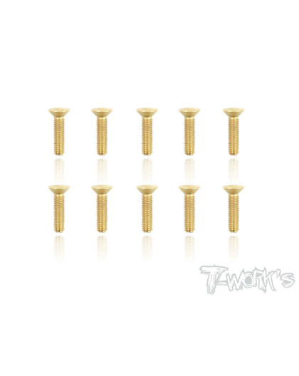 Screws Gold Fhc 3X12mm (10) - T-WORKS - GSS-312C