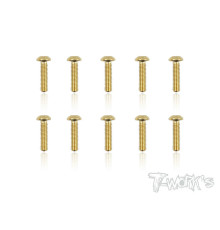 3mmx12mm Gold Button Head Screws (10Pcs) - T-WORKS - GSS-312B