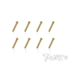 3mmx16mm Gold Steel Ufo Screws (8Pcs) - T-WORKS - GSS-316U