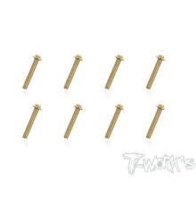 3mmx18mm Gold Steel Ufo Screws (8Pcs) - T-WORKS - GSS-318U