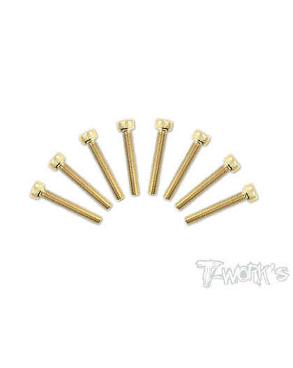 Vis Acier Traitées GOLD CHC 3x20mm (8) - T-WORKS - GSS-320H