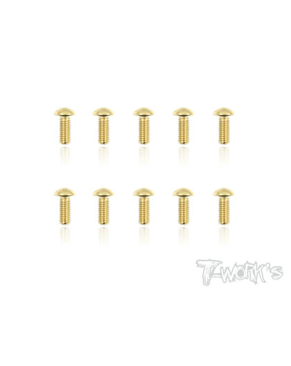 Vis Acier Traitées GOLD BHC 4x8mm (10) - T-WORKS - GSS-408B