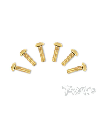 Vis Acier Traitées GOLD BHC 4x14mm (6) - T-WORKS - GSS-414B