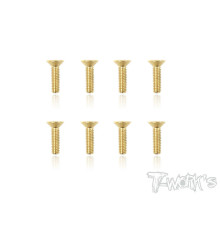 Screws Gold Chc 4X14mm (6) - T-WORKS - GSS-414C