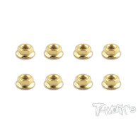 Golden Plated Serrated M4 Wheel Nuts (8 Pcs) - T-WORKS - GSS-4SN