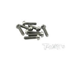 3mmx16mm Nickel Button Head Screw (8Pcs) - T-WORKS - NSS-316B