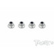 Nickel Flat M3 Lock Nuts (4Pcs.) - T-WORKS - NSS-3FLN
