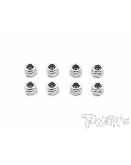 Ecrous Nylstop M3 Traité NICKEL (8) - T-WORKS - NSS-3LN