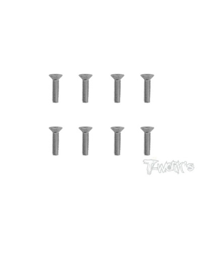 Vis Acier Traitées NICKEL FHC 4x16mm (8) - T-WORKS - NSS-416C