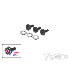 Steel Low Profile Clutch Screw 3Pcs. - T-WORKS - TG-073