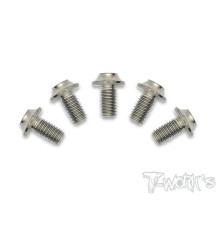 3mm X 6mm 64 Titanium Hex. Ufo Screw 10Pcs. - T-WORKS - TSS-306U-5