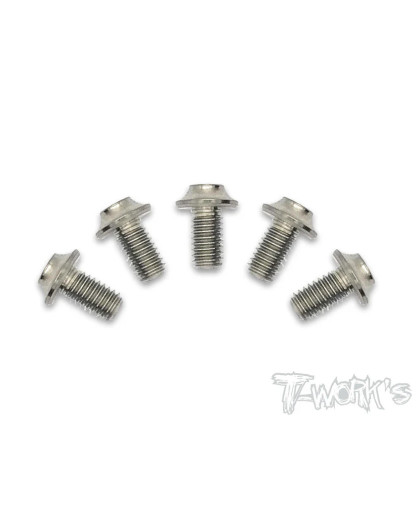 3mm X 6mm 64 Titanium Hex. Ufo Screw 10Pcs. - T-WORKS - TSS-306U-5